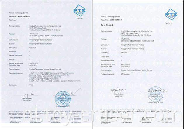 EN71, Phthalate-Free Test Report